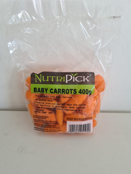 M &amp; R Carrots Baby 400g