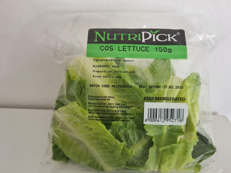 Nutripick Cos Lettuce 150g Each