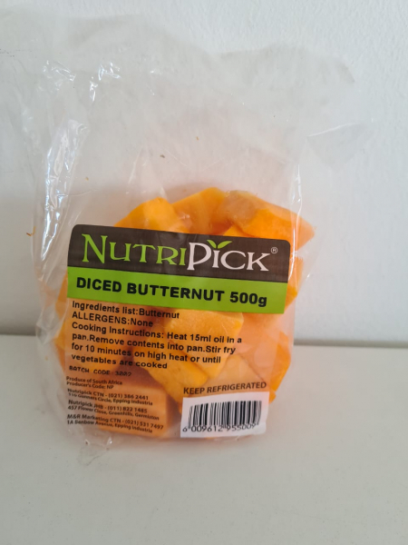 Nutripick Butternut Diced 500g