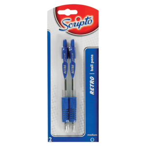 Scripto Retro Pen Blue Ink 2crd 2 &#039;s