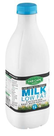 F/cape Eco Fresh Milk Low Fat 1 Lt