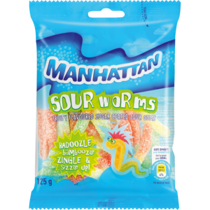 Manhattan Sour Worms 125 G