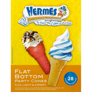 Hermes Flat Bottom Party Cones Ass 28 &#039;s