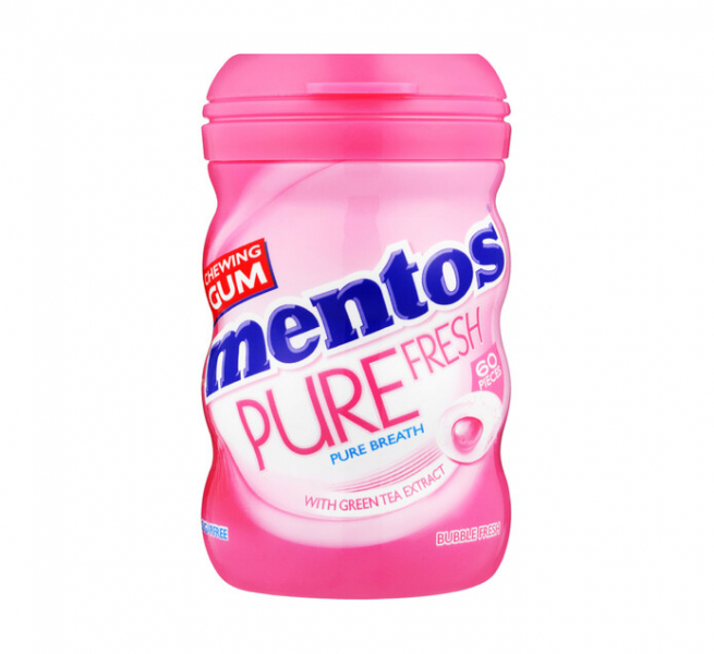 Mentos Gum Fresh Bubble Bottle 60p 1 Each