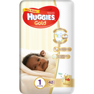 Huggies New Baby Nappies Size One 42 &#039;s