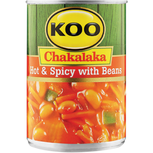 Koo Chakalaka Hot &amp; Spicy Wth Beans 410 G