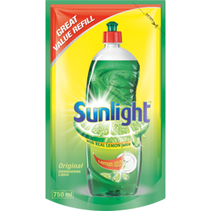 Sunlight Dishwash Liquid Pouch Reg 750 Ml