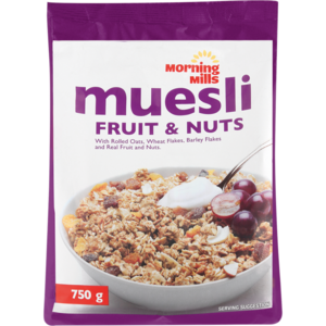 Cereal Muesli Frt&amp;nut Morning Mi 750 G