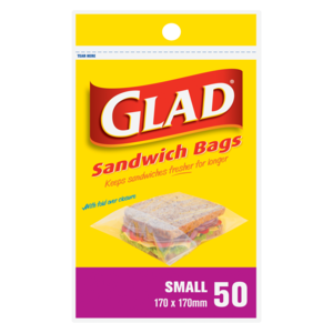 Glad Sandwich Bags Small 50 &#039;s