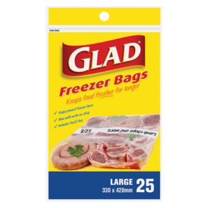 Glad Freezer Bags Large 25 &#039;s