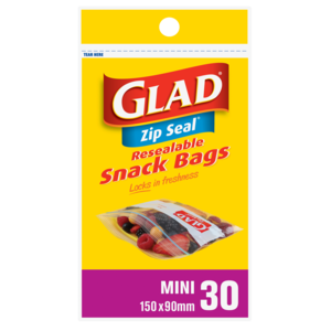 Glad Zip Seal Mini Bag 30 &#039;s