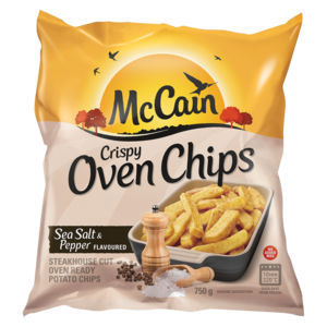 Mc Cain Oven Chips Crsp Sea Slt/pep 750 G