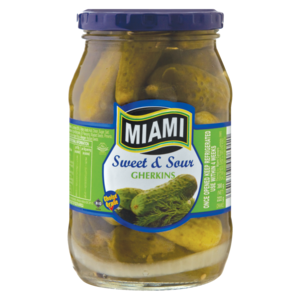 Miami Gherkins Sweet &amp; Sour 380 G