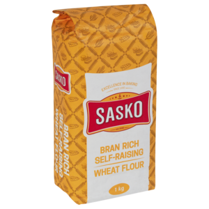 Sasko Self Raising Wheat Flour Rich Bran 1 Kg