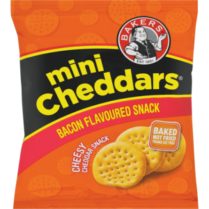 Bakers Mini Cheddars Bacon 33 G