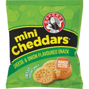 Bakers Mini Cheddars Cheese &amp; Onion 33 G