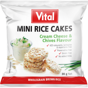 Vital Rice Cakes Crm Chs &amp; Chives 30 G