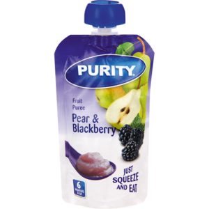 Purity Puree Pear&amp;blackberry 110 Ml