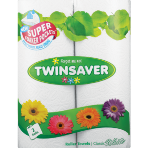 Twinsaver R Towels Classic Wht 2ply 2 &#039;s