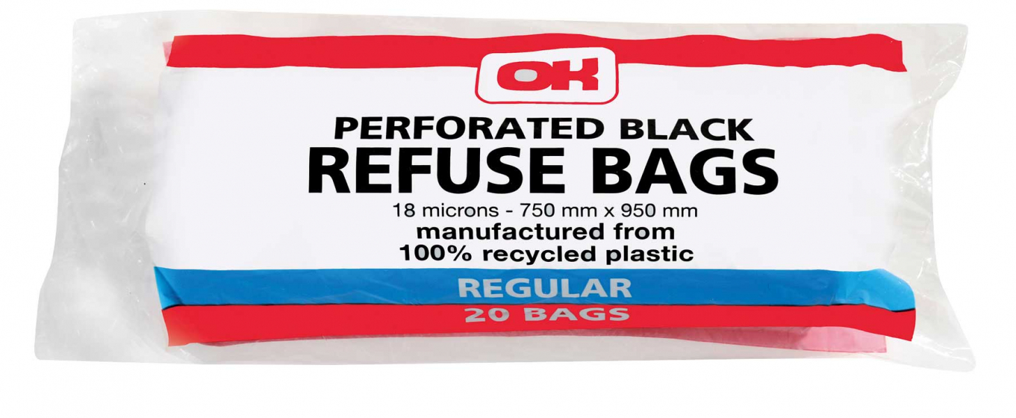 Ok Refuse Bags Black On Roll 20 &#039;s