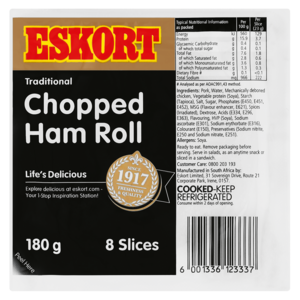 Eskort Slc C/mt Stack Chopped Ham 180 G