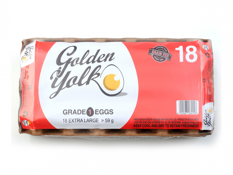 Golden Yolk Eggs Xlarge 18 &#039;s