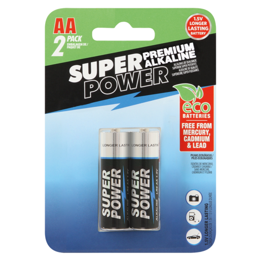 Flash Aa Alkl Batteries B/crd 2pk 2 &#039;s