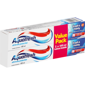 Aquafresh T/paste Fresh&amp;mnty B/pack 100ml