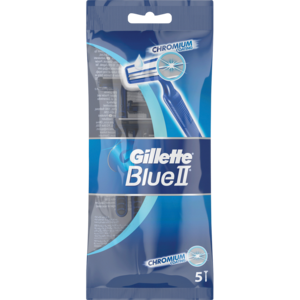 Gillette Blue Ii Disp Razr Reg Lstr 5 &#039;s