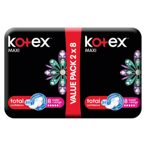 Kotex Black Maxi Pads Super+wings 16 &#039;s