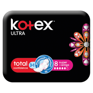 Kotex Ultra Thin Pads Black Super 10 &#039;s