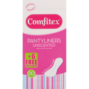Comfitex Panty Liners Regular 20 &#039;s