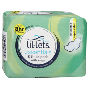 Lil-lets Essential Pads Unscented 8 &#039;s