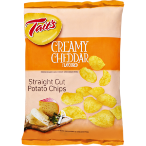 Chips Strt Cut Crm Cheddar Taits 125 G