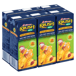 Krush 100% Uht 6 Frt/vit 200 Ml