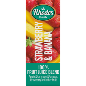 Rhodes Juice 100% Strwberry&amp;banana 200 Ml