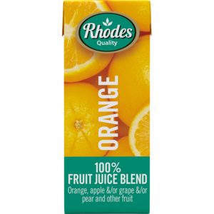 Rhodes Juice 100% Orange 200 Ml