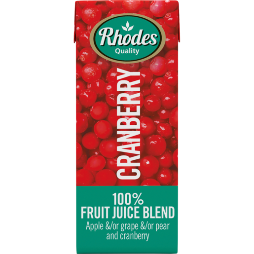 Rhodes Juice 100% Cranberry 200 Ml