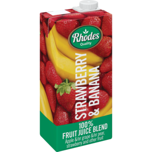 Rhodes Juice 100% Strawberry Banana 1 Lt