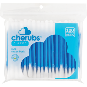 Cherubs Cotton Buds Zipper 100 &#039;s