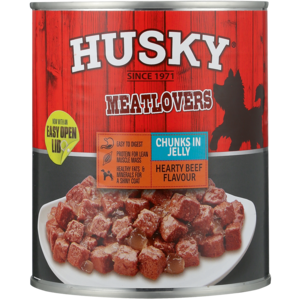 Husky Chunks In Jelly Beef 775 G