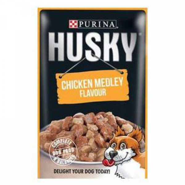 Husky Pouch Chicken Medley 85 G
