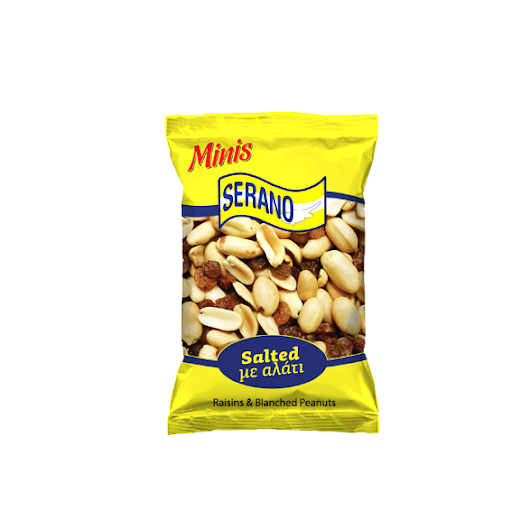 Serano Peanuts &amp; Rasins Mini 50 G