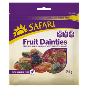 Safari Fruit Dainty Cubes 250 G