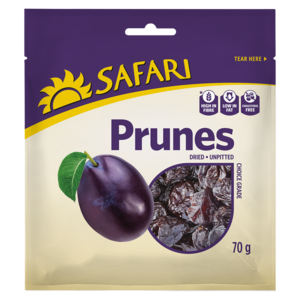 Safari Snack Pk Prunes 70 G