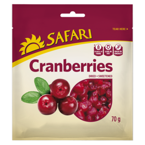 Safari Fruit Snack Cranberries 70 G