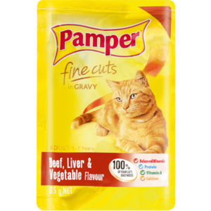 Pamper Fncut Beef/liver/veg 85 G