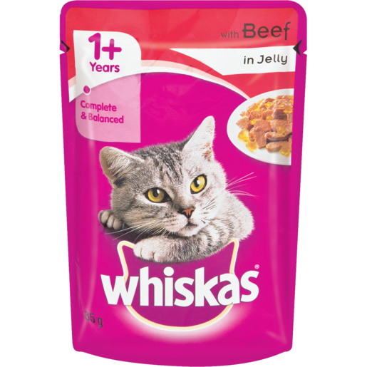Whiskas Adlt Beef In Jelly Singles 85 G