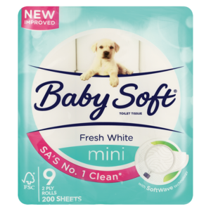 Babysoft Mini 2ply White 9 &#039;s