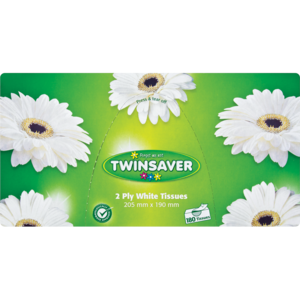 Twinsaver Tissues Wht 2ply 180 &#039;s